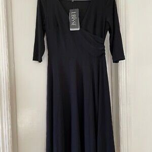 LBisse NWT Small Black 3/4 Sleeve Dress